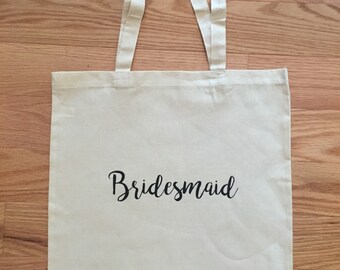 Personalized Tote Bag- Bridesmaid tote bag - custom tote bag - bridesmaid gift