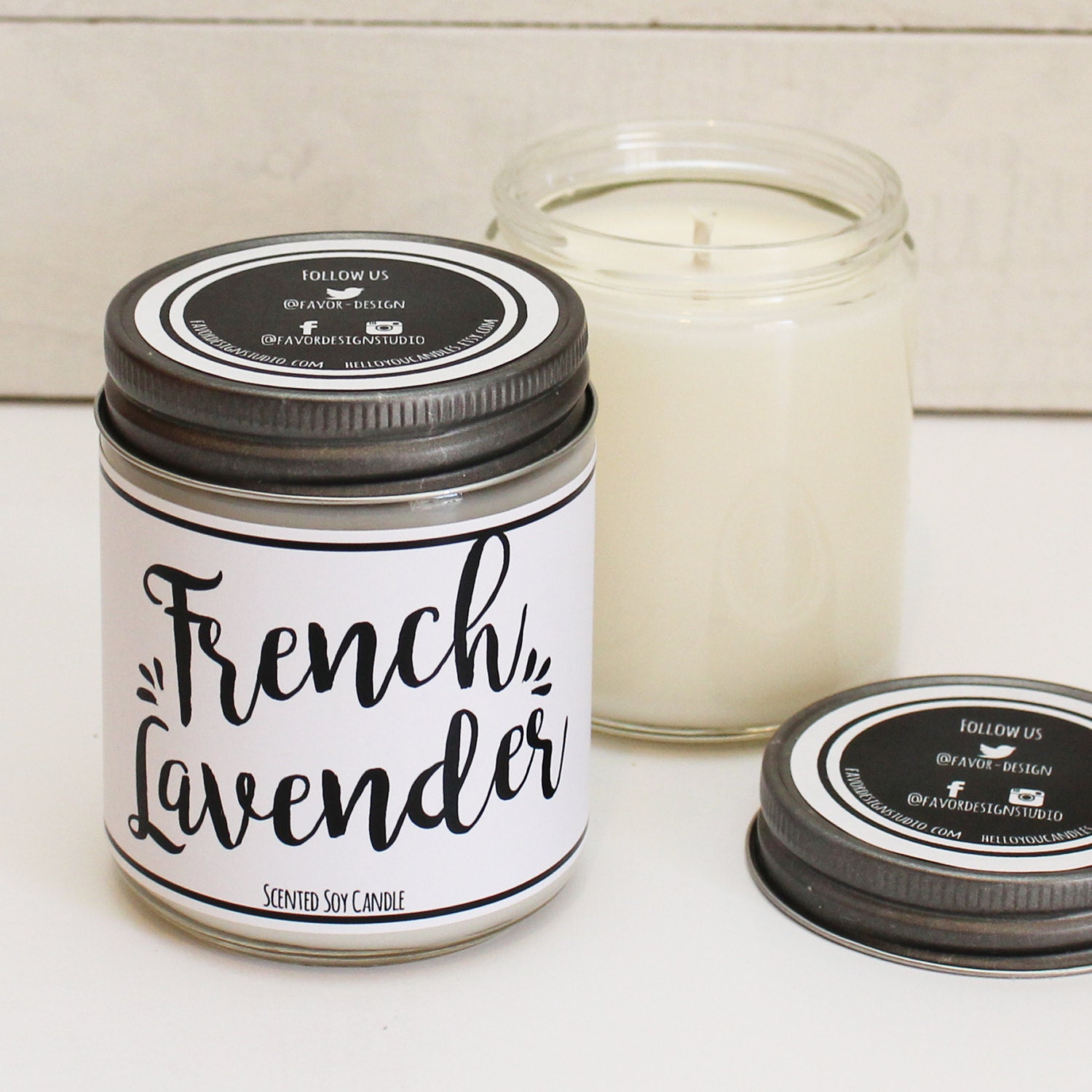 French Lavender Scented Candle 8 oz Candle Scented Soy