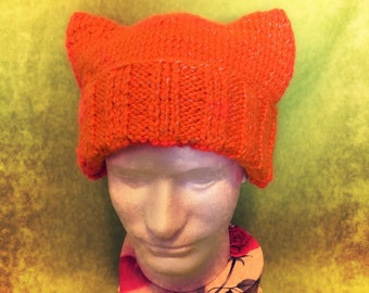 Dummy's Knitty Kitty "Safety Orange" Hat
