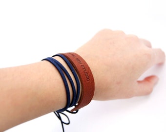 Personalized leather bracelet, Suede wrap bracelet, Fashion Jewelry, Birthday gift, girls and boys accessories jewelry, cuff
