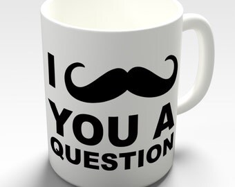 Moustache Ceramic Novelty Gift Mug