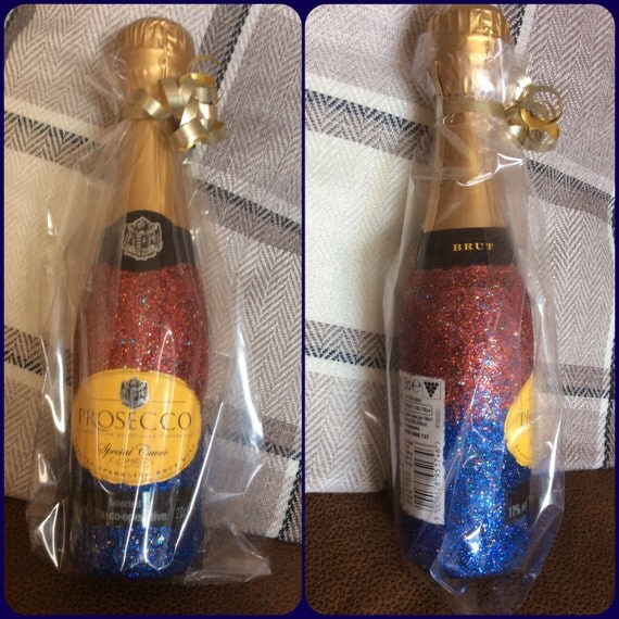 Mini Wine/Prosecco glitter bottles by EmzaifydGifts on Etsy