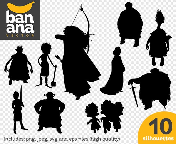 Download SALE Brave Silhouettes png jpg svg eps files high ...