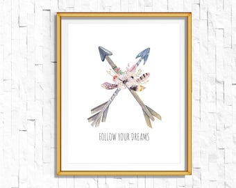 DIY PRINTABLE Tribal Nursery Print Set of by CloudNinePrintStudio