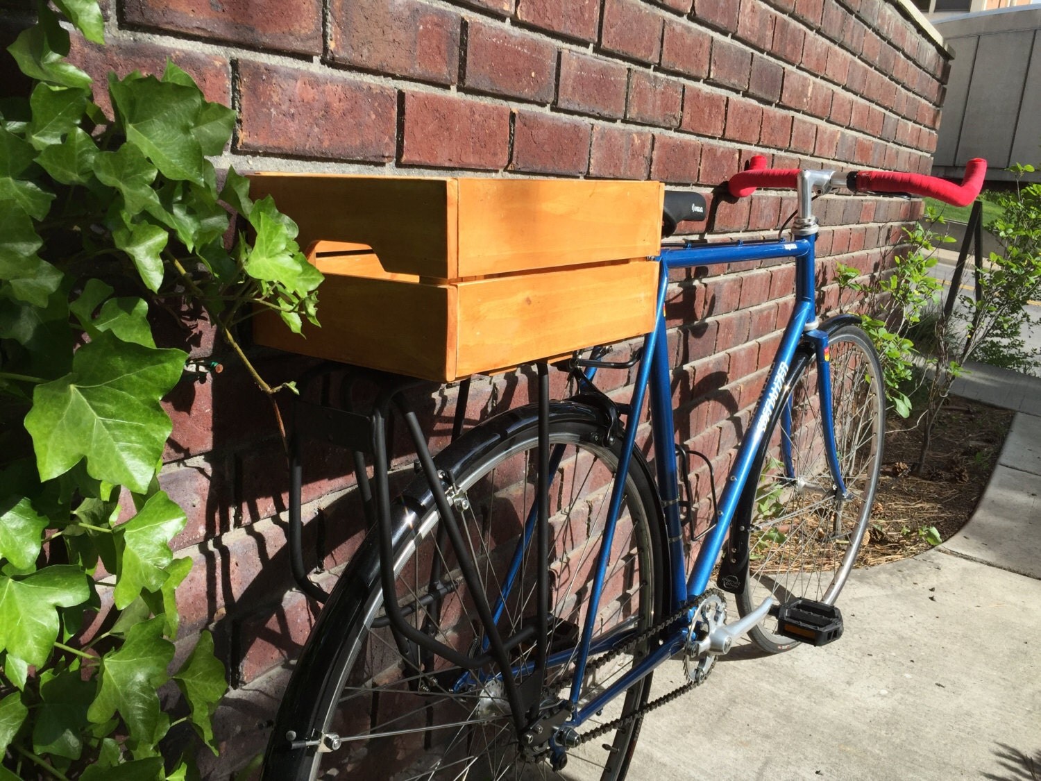 rear wooden bike crate