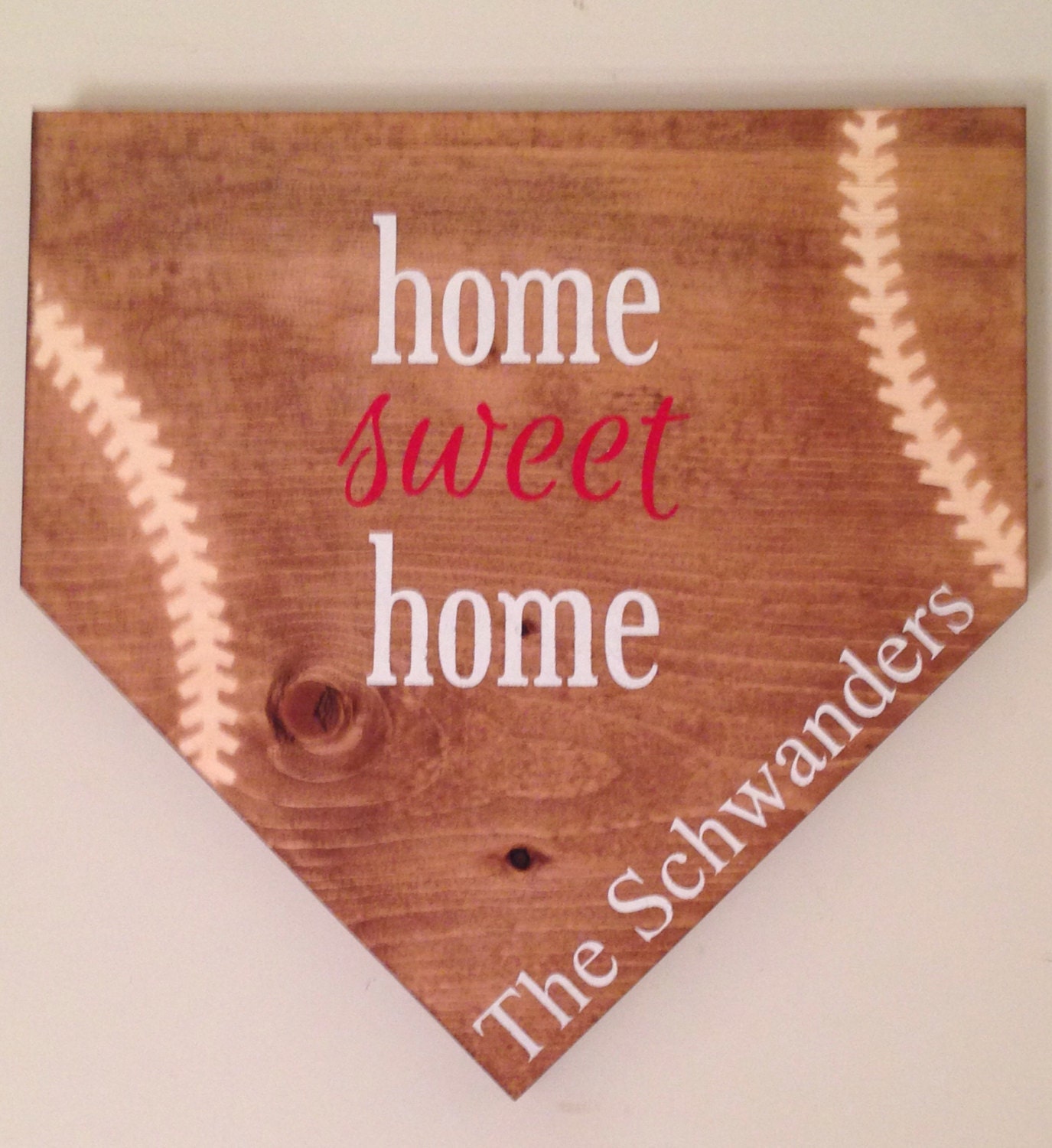 Home Sweet Home Baseball Plate Personalized Home Plate