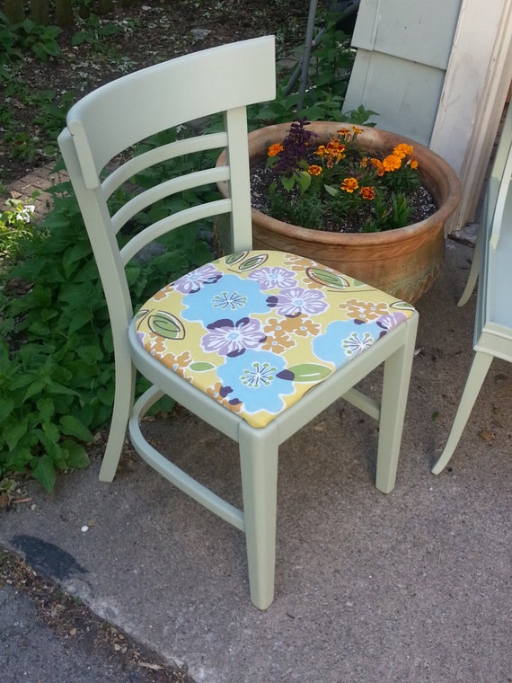 upcycled vintage green buckstaff desk chair with by BachToBeauty