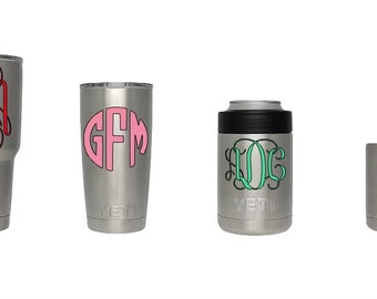 Yeti Monogram Decal| Tumbler Monogram Decal