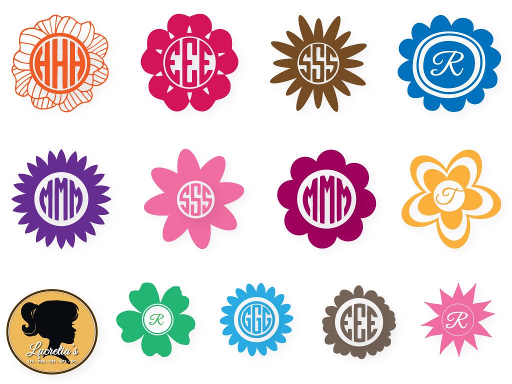 Download Flower monogram frame SVG Cut Files for Vinyl Cutters Screen