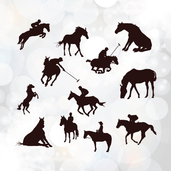 Download Horse svg silhouette pack Horses vector clipart by Linescut