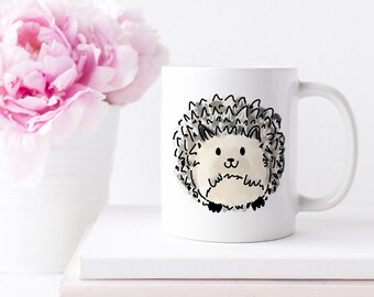 Cute hedgehog Mug / 11 ounce Coffee Mug / gift for hedgehog lover / hedgehog mug / hedgehog gift / gift for her / cute animal mug / mug gift