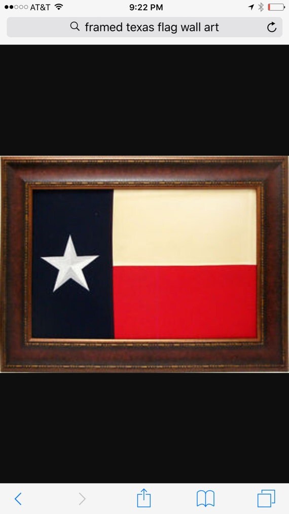 Large Framed Texas Flag with protective glass by TheRusticTexanArt