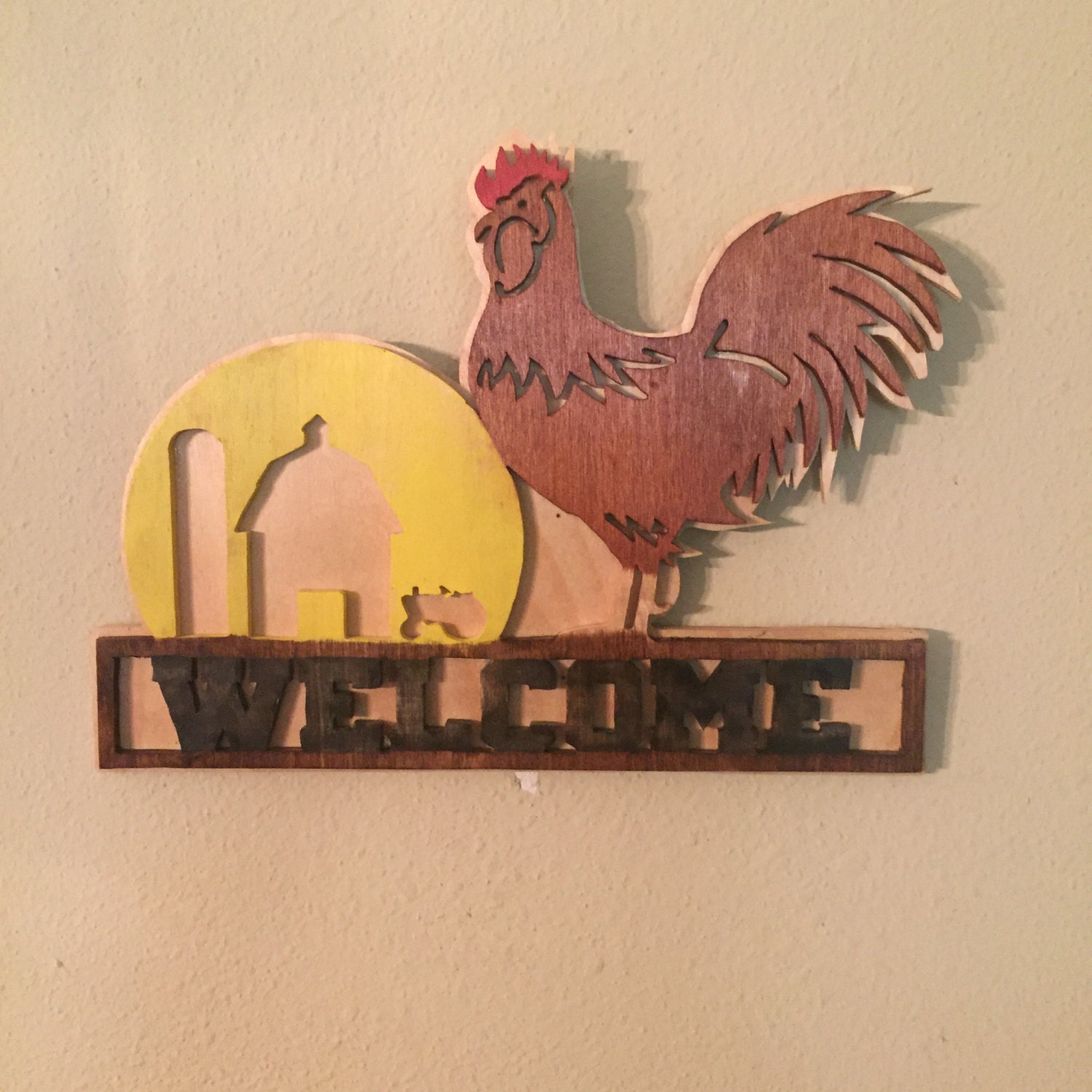 CHICKEN WELCOME SIGN