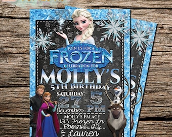 Disney Frozen Invitations | Frozen Birthday Party Ideas | Frozen Invitation Template | Frozen Themed | Invitations for girls and boys