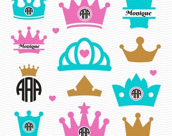 PRINCESS CROWN SVG files, Silhouette Studio Files, CriCut Files, Screen printing 01-P