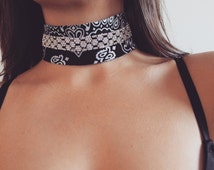 Gigi Gunmetal Mix Media Choker Necklace main image 1