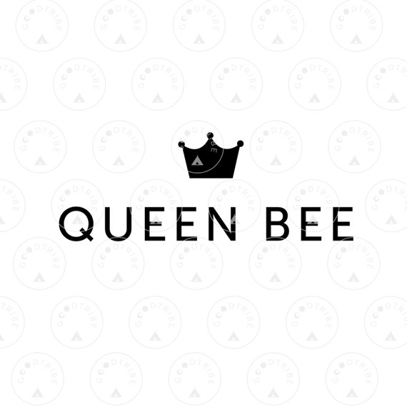 Download Queen Bee SVG Cut File Hand Lettered Silhouette Cricut SVG