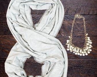 Gray infinity nursing scarf