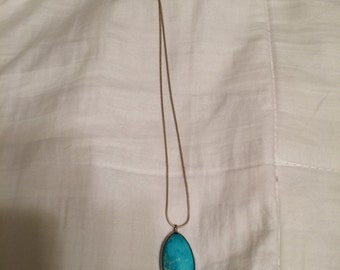 Items similar to sterling silver and turquoise necklace on Etsy
