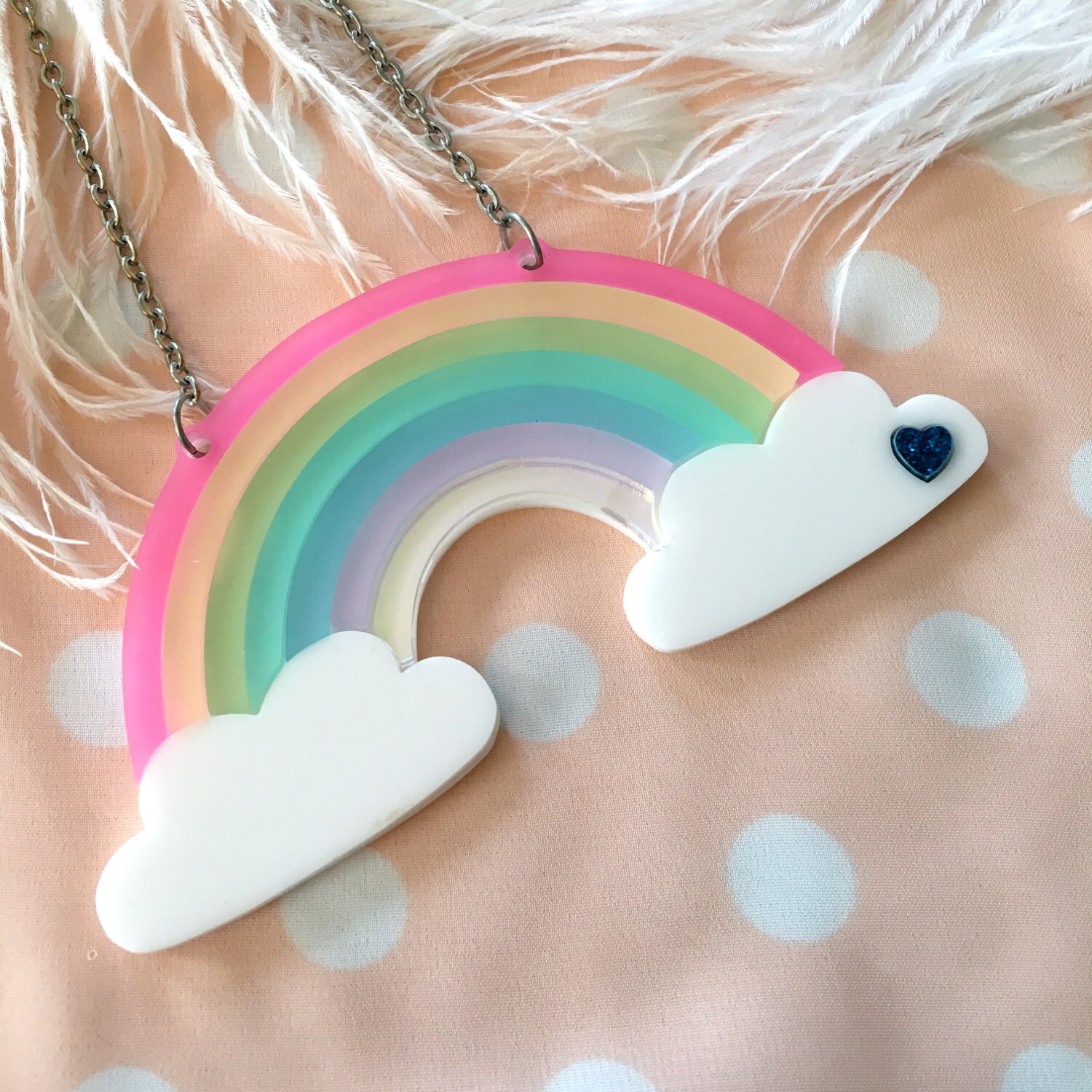 Rainbow Acrylic Necklace