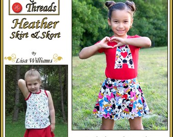 INSTANT DOWNLOAD: Heather Skirt & Skort - diy Tutorial pdf eBook Pattern - Sizes 12M - 12