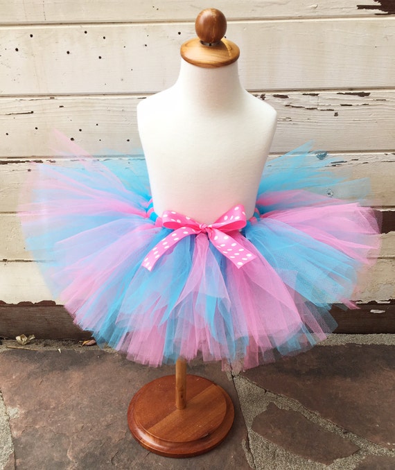 Pink and Turquoise Sewn Tutu 1st Birthday by PartyDecorandMoore