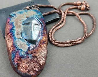 Raku Faery Pendant Necklace