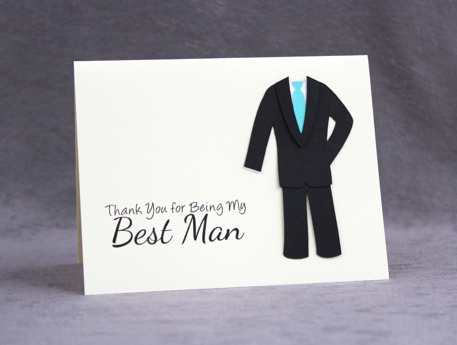 Best Man Thank You Card/ Thank You for Being My Best Man Card/