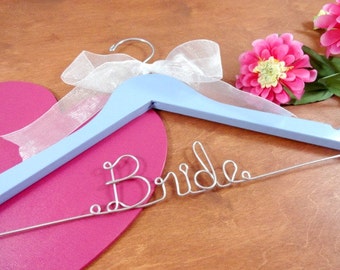 Bride Coat Hangers - Bride Hangers - Bridal Hangers - Wedding Dress Hangers - Bridal Accessories - Bridal Photo Props - Wedding Name Hanger