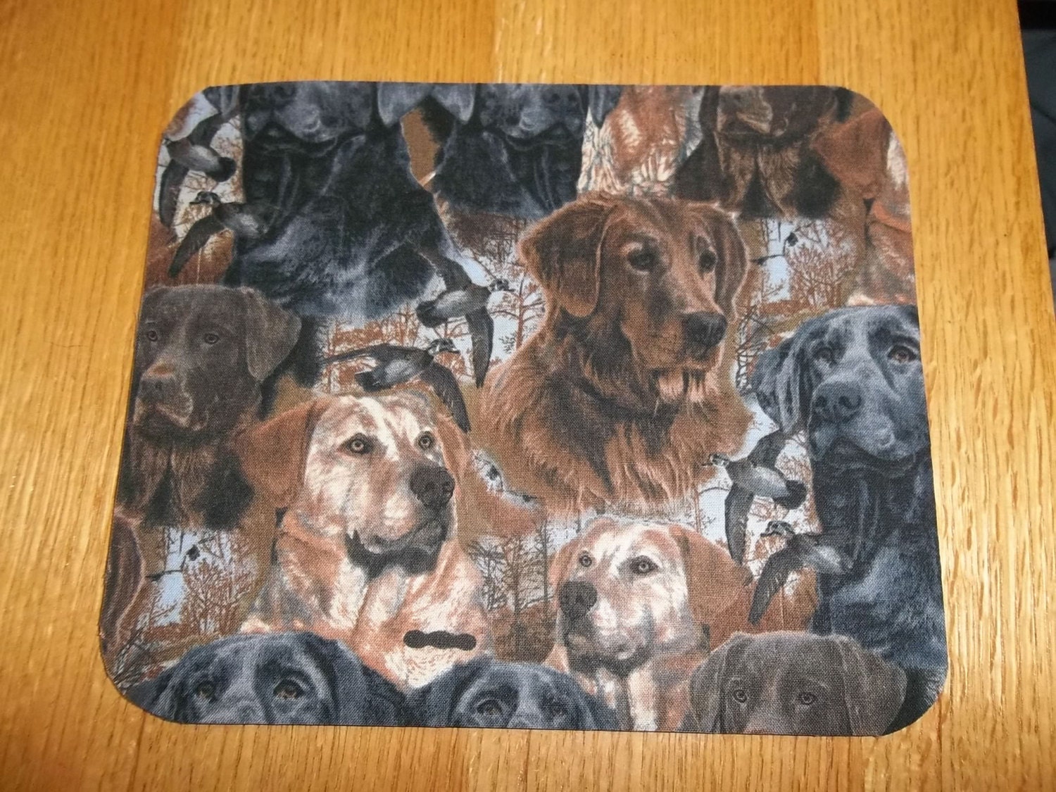 Mouse Pad Dogs Lab Dogs Handmade Gift Office Decor Desk
