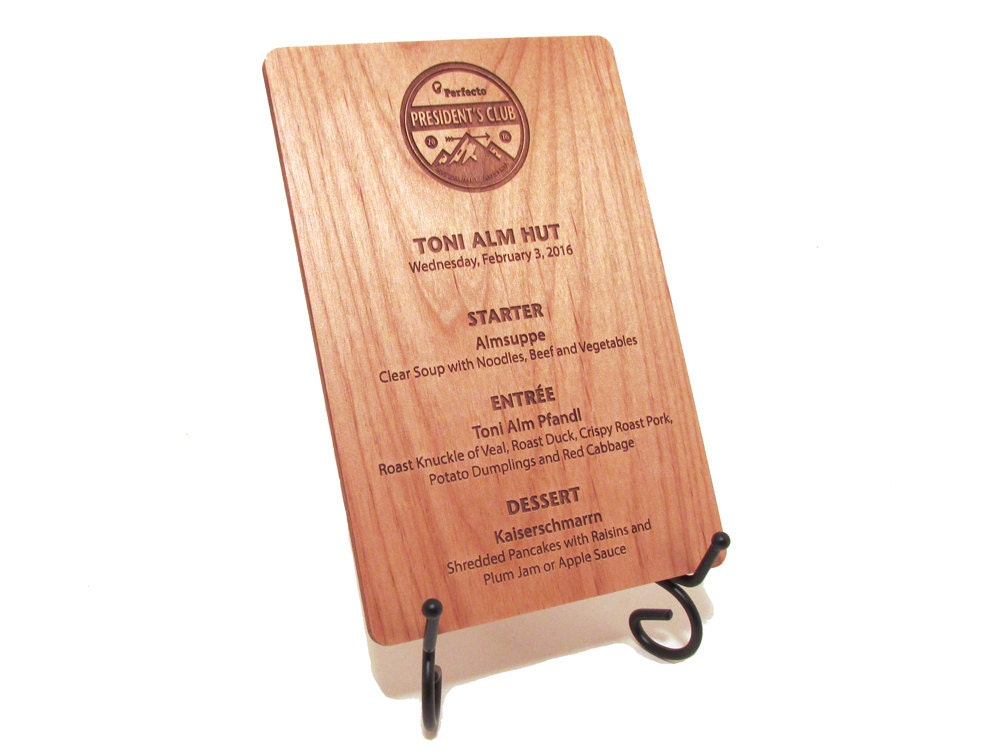 Wooden Menus Wedding Menus Rustic Wood Table Menus