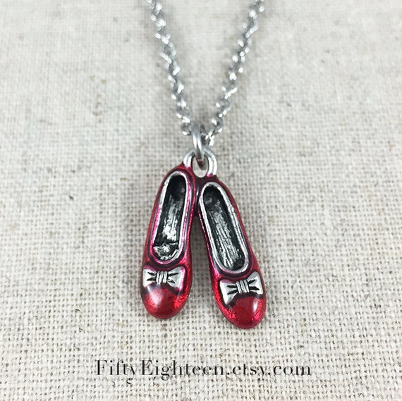 ruby slippers necklace ruby slippers charm necklace wizard of oz charm ruby slippers necklace ruby slippers charm necklace wizard of oz charm