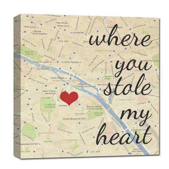 anniversary gift where it all began custom map art anniversary gift where it all began custom map art
