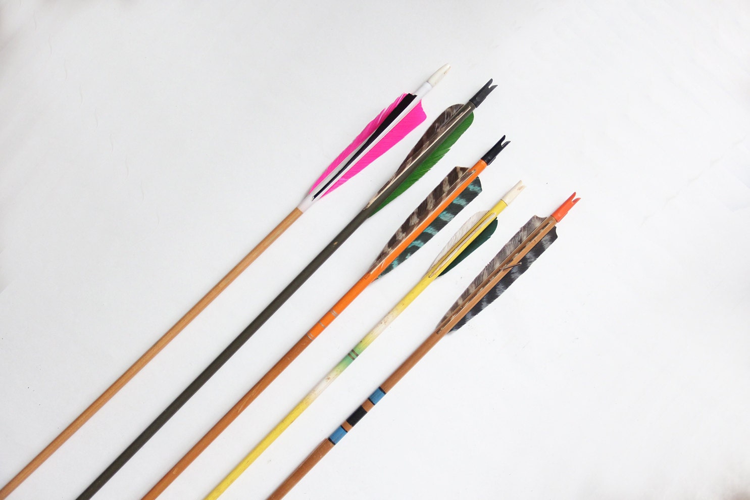 Vintage Archery Arrows Set of 5 by GallivantingGirls on Etsy