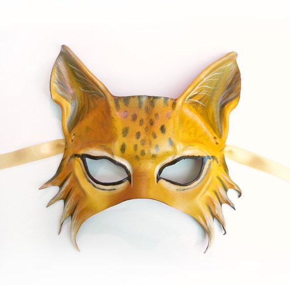 Lynx Leather Mask cat wildcat by teonova on Etsy