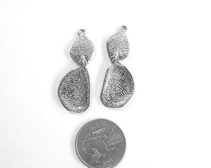 Pair of Abstract Rhinestone Drops