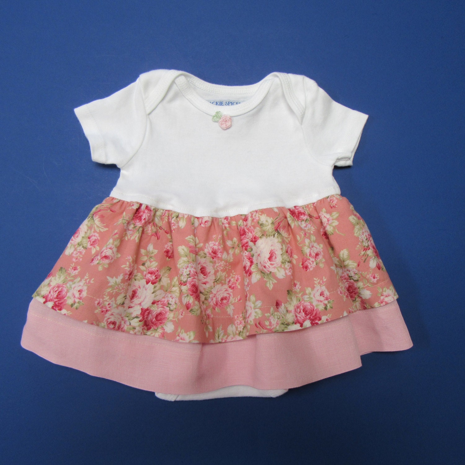 69 Month Baby Girl Pink Floral Onesie Dress