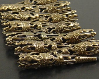 Bronze Bead Cap 12 Cones Antique Bronze Victorian Filigree 42mm (1056cap42z1)xz