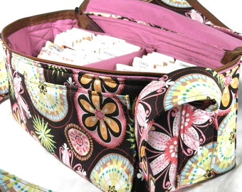 Coupon Organizer, Coupon Pocketbook, Coupon Bag, Extreme Couponing, Coupon Binder, Carnival Bloom Fabric