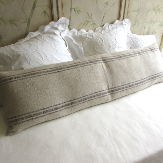 FRENCH LAUNDRY 16x54 super long Pillow Cover in BLACK Stripes