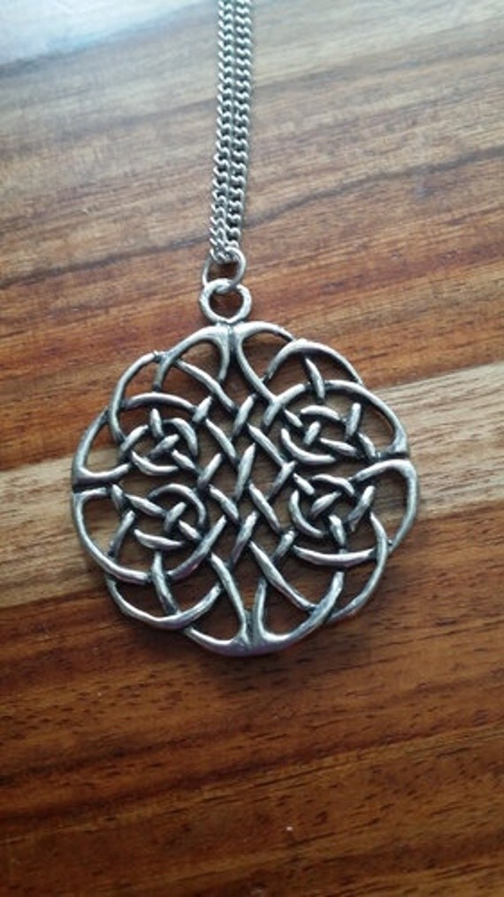 American Pewter Intricate Celtic Knot Necklace