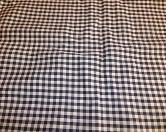 Black Gingham Fabric 2 Yards