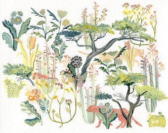 Cheetah and Cypress - Large Archival Print