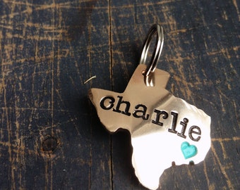 Custom State Pet ID Tag Personalize it with your Dog's Name and Number