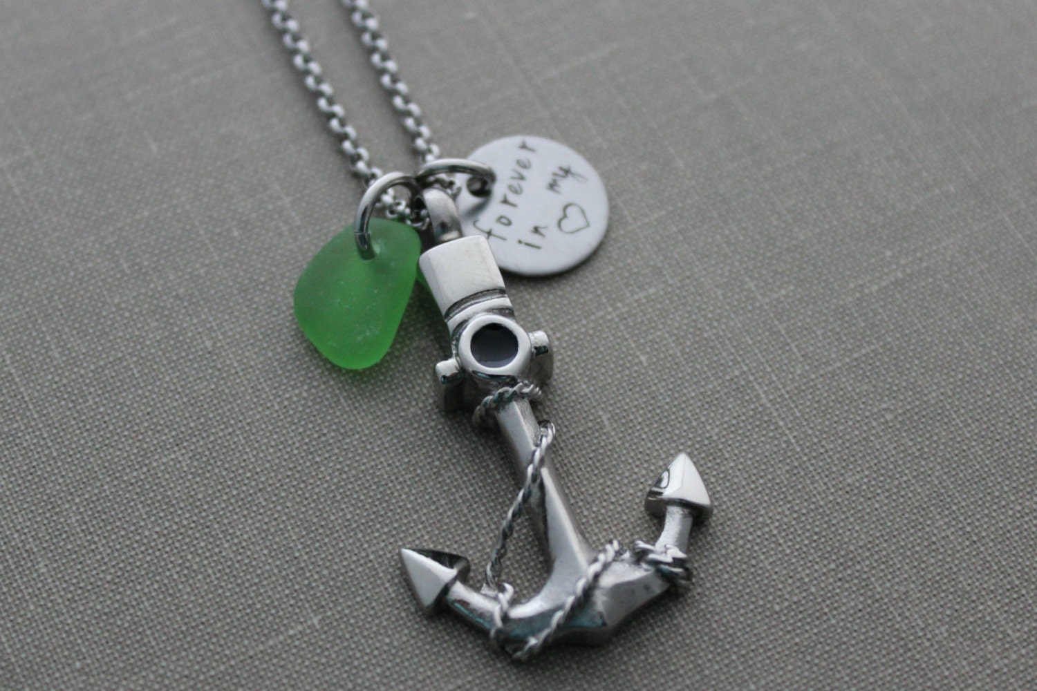 Cremation Urn Pendant Anchor with Rope Stainless Steel