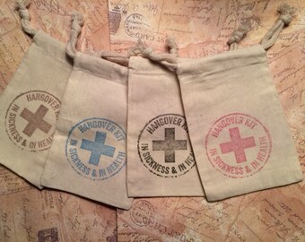 Hangover Kit Bags, DIY Hangover Bags, Wedding Hangover Bags, Wedding Favor Bags, Bachorlette Party, Bachelor Party