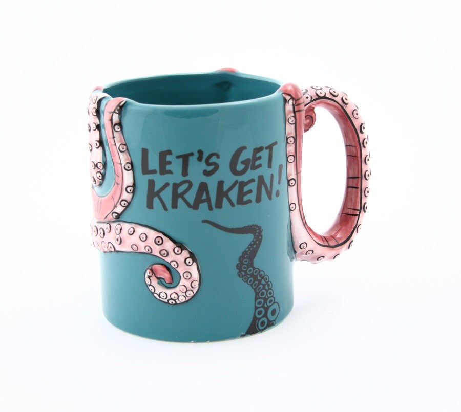 Octopus mug personalized mug let's get kraken octopus