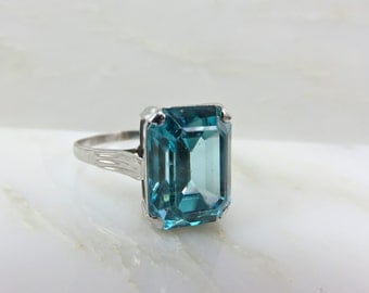 Circa 1955 Blue Zircon Ring