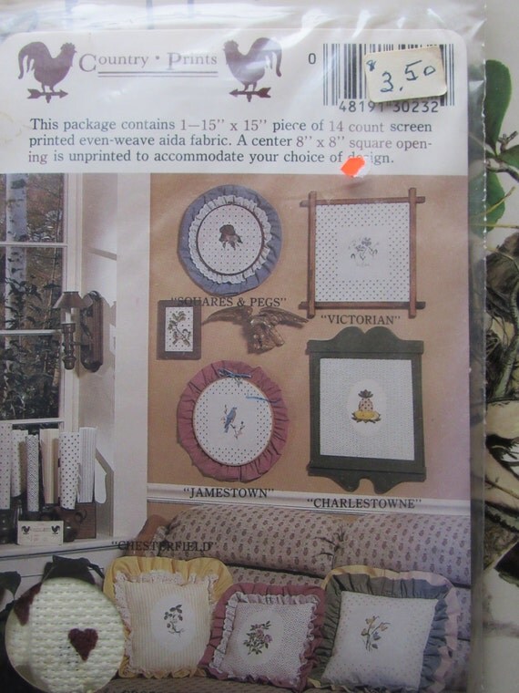 Counted Cross Stitch Fabric for Pillow by RaesVintage on Etsy