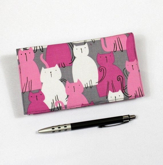 Cats Checkbook Cover for Duplicate Checks with Pen Holder